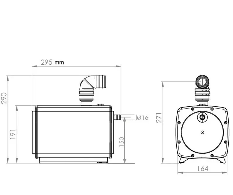 Pompe de relevage Sanifloor®+ 2 pour sols souples HIFLOOR 2 SFA