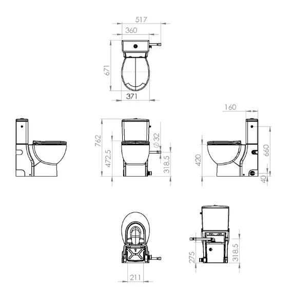 WC Broyeur Saniflush SFA