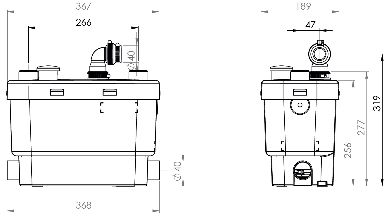 Pompe de relevage Sanispeed + SSPUPSTD SFA