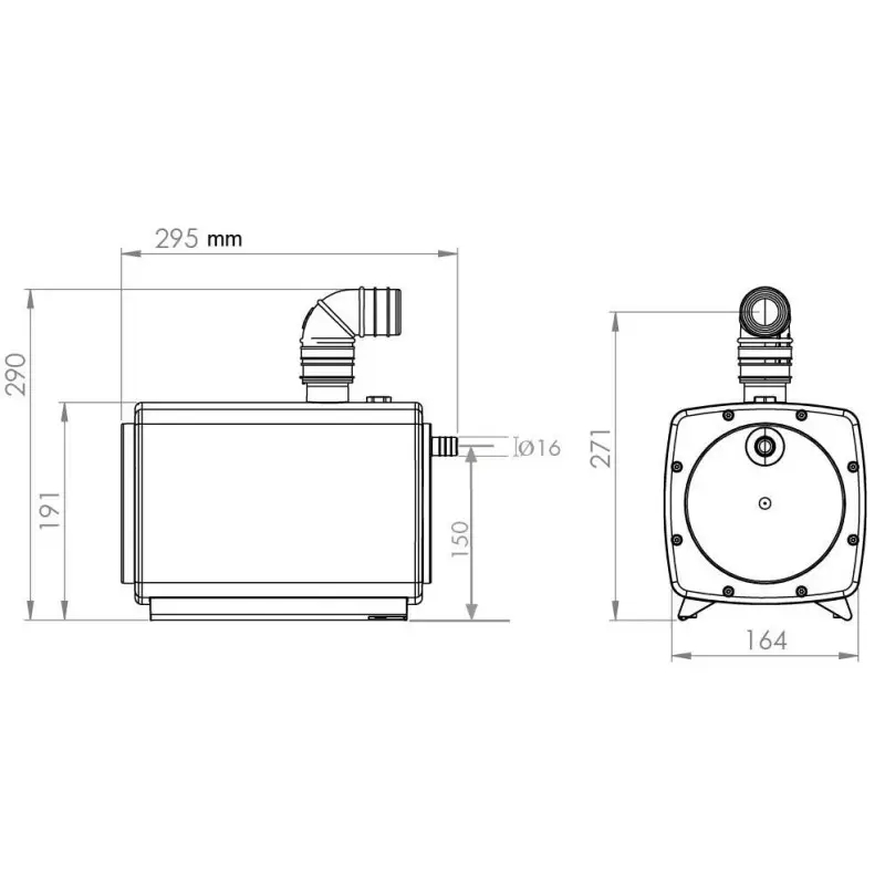 Pompe de relevage Sanifloor®+ 4 pour receveurs à carreler Wedi SFA