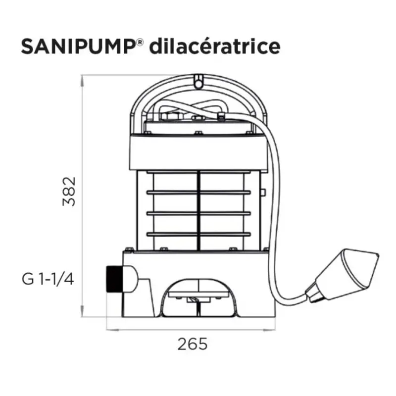 Pompe immergée Sanipump Vortex SFA