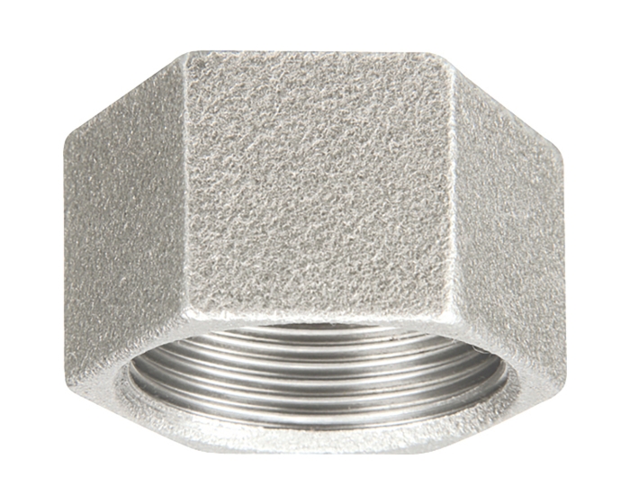 Raccord fonte malléable bouchon femelle hexagonal galva BSP 3/4'' 