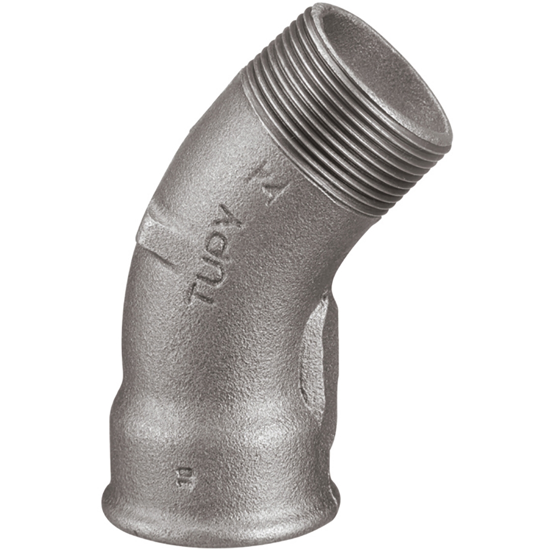 Courbe 45° fonte noire MF