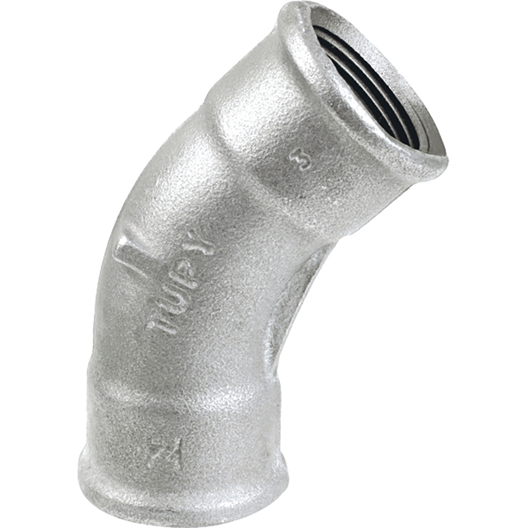 Courbe 45° fonte galva FF - Fig 41