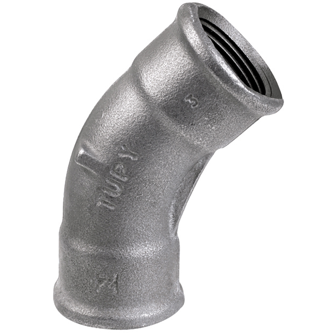 Courbe 45° fonte noire FF