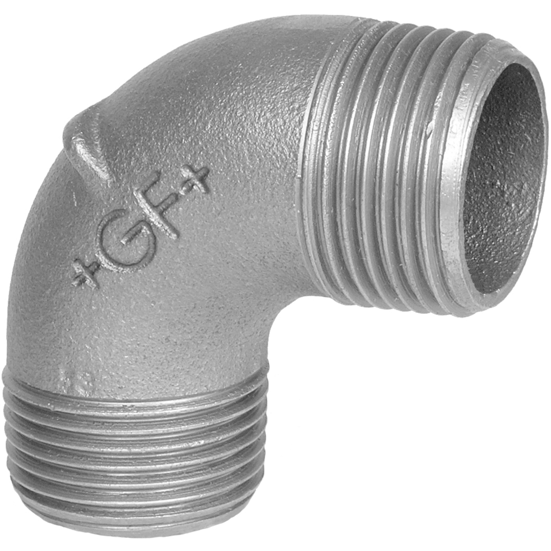 Coude 90° fonte noire MM