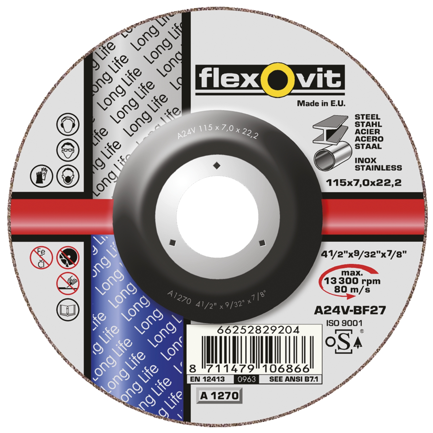 Meule d'ébarbage métal A24R Flexovit
