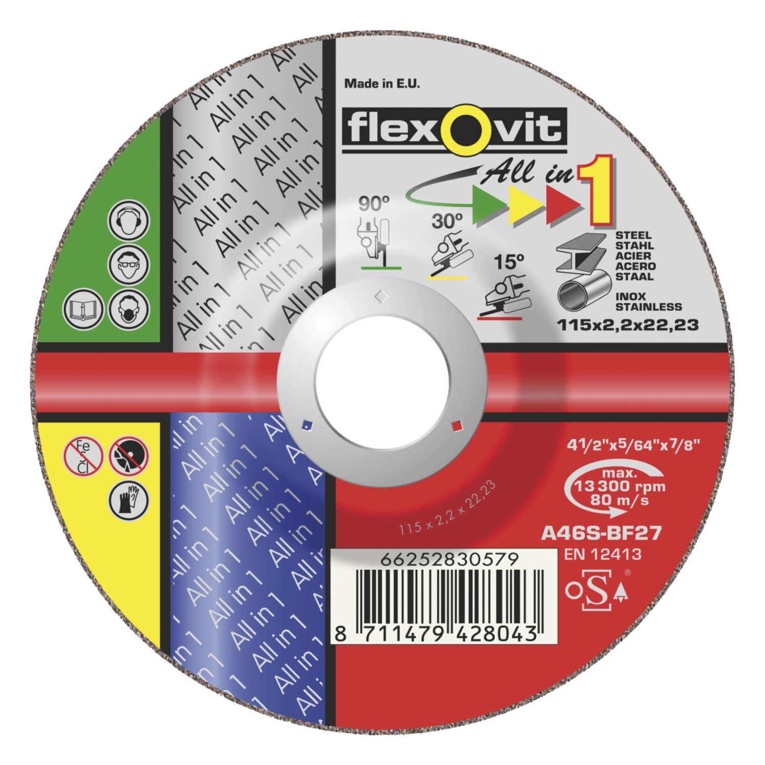 Meule de tronçonnage ébarbage acier inox Flexovit