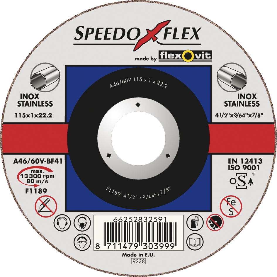 Meule de tronçonnage acier inox Speedoflex 66252832614 Flexovit