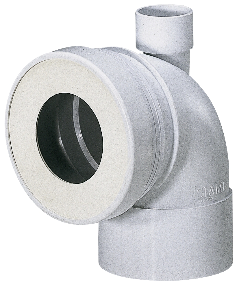 Pipe WC courte femelle avec piquage 92201107 Siamp