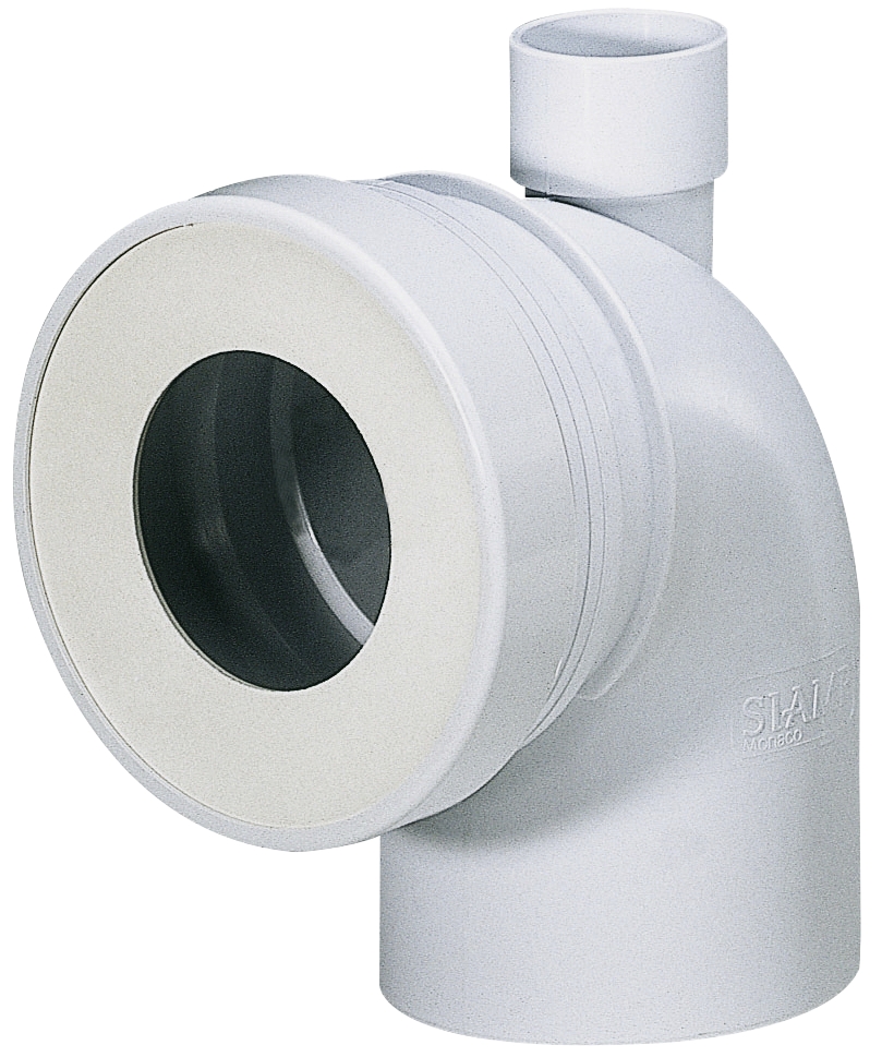 Pipe WC courte mâle avec piquage 92202107 Siamp