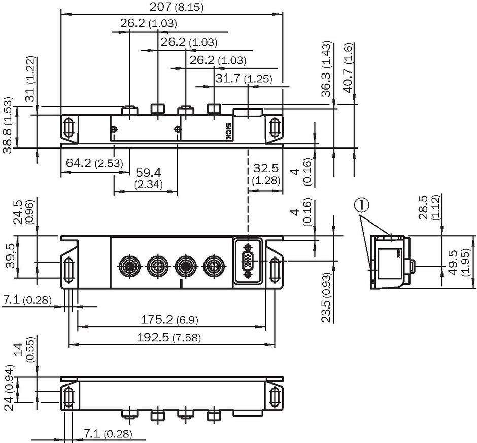 Passerelle CDF600-2 bus de terrain/Profibus DP M12 5P Sick