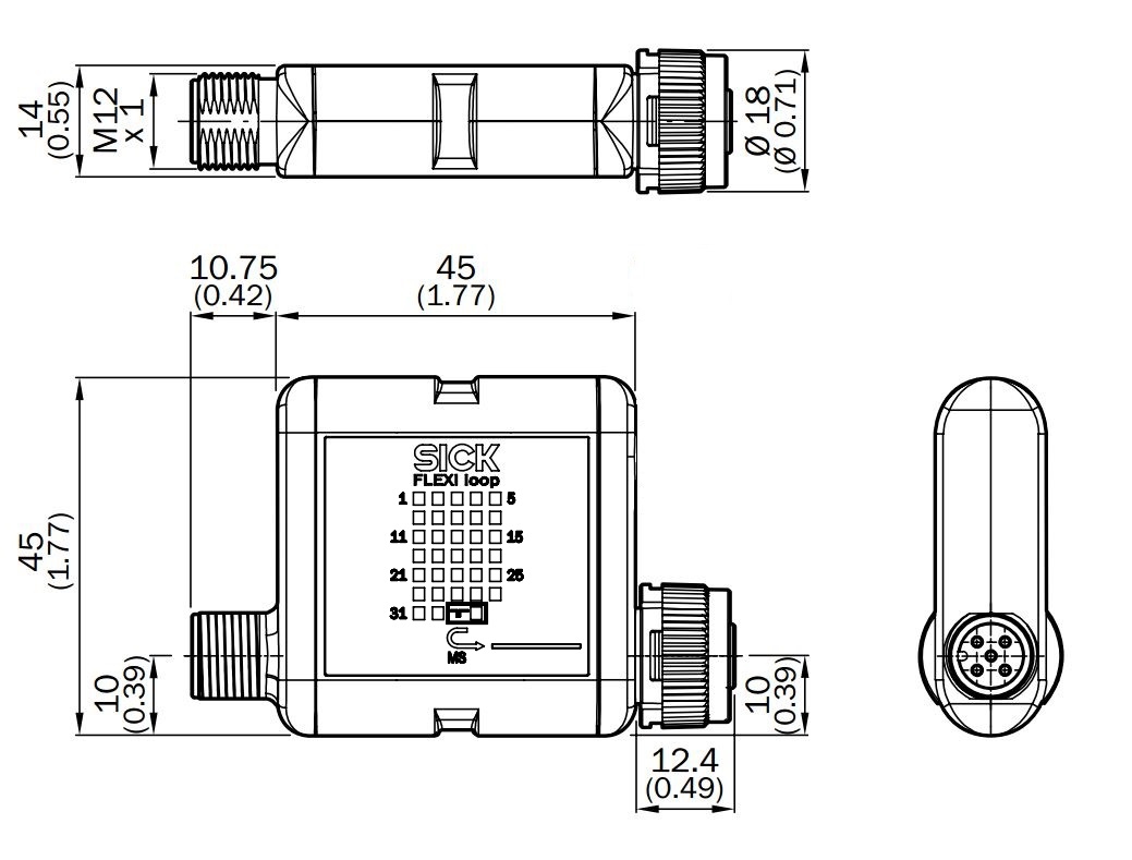 Module de diagnostic terrain FLA-DIAG00001 Flexi Loop pour capteurs sûrs en cascade Sick