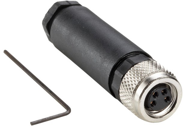 Connecteur M8 femelle droit, 4 pôles Sick