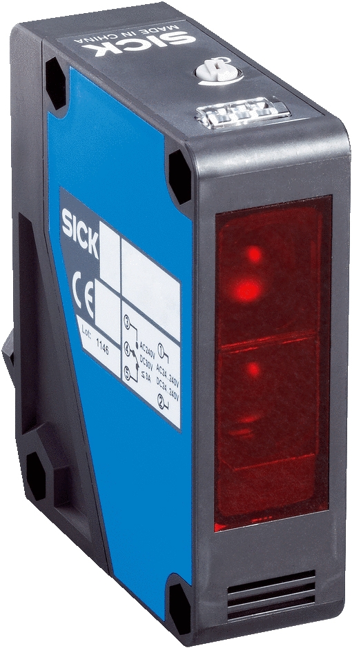 Détecteur photoélectrique laser rectangulaire WL280 portée 10m mode barrière reflex relais bornier Sick