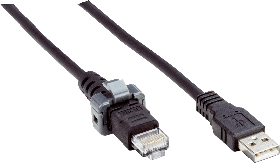 Câble de raccordement USB-A mâle/RJ45 mâle, 3,8m, non blindé Sick