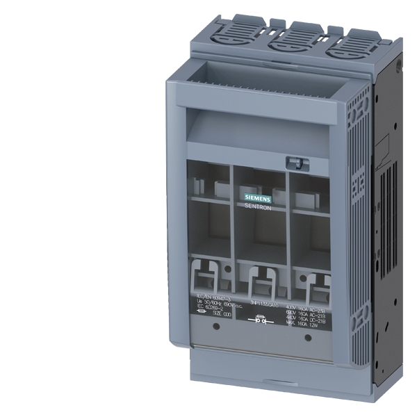 Fusible-interrupteur-sectionneur 3NP1, 3 pôles, NH00, 160 A Siemens