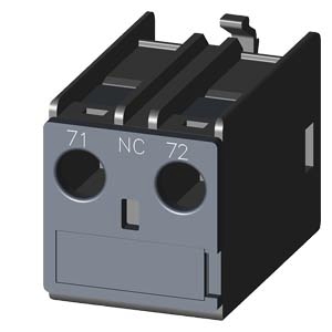 Bloc contacts auxiliaires S00/S0/S2, frontal, non retardé raccordement par le haut, à vis Siemens