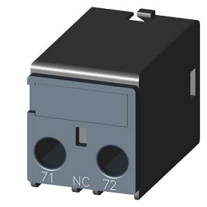 Bloc contacts auxiliaires S00/S0/S2, frontal, non retardé raccordement par le bas, à vis Siemens 