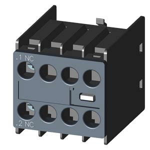 Bloc contacts auxiliaires S00/S0/S2, frontal, non retardé, à vis Siemens