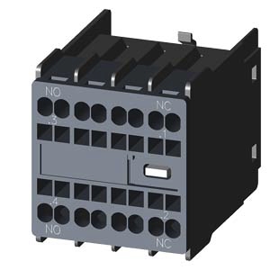 Bloc contacts auxiliaires S00/S0/S2, frontal, non retardé adapté à l'électronique Siemens