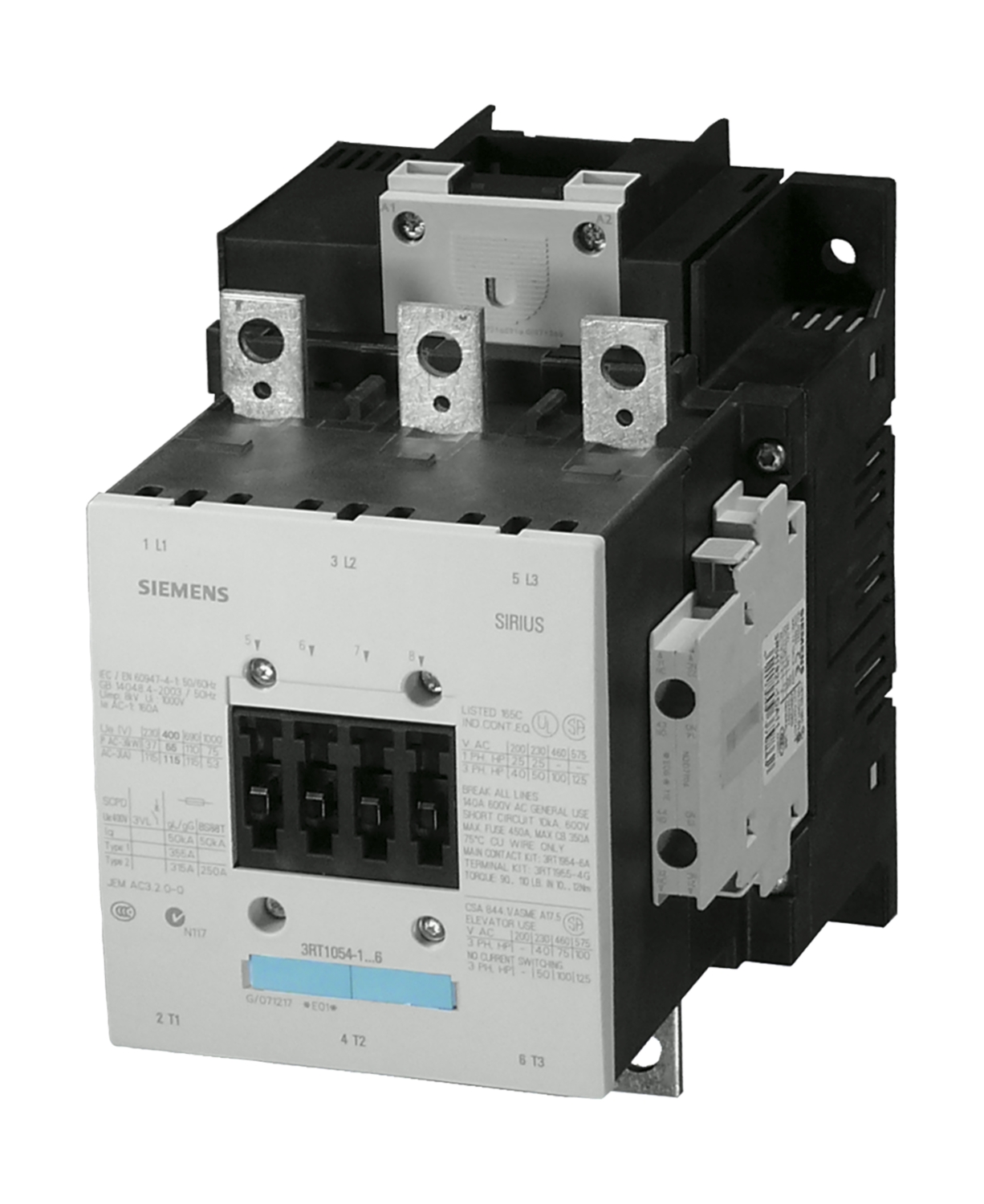 Contacteur moteur 3RT 90 kW 220-240VUC Siemens
