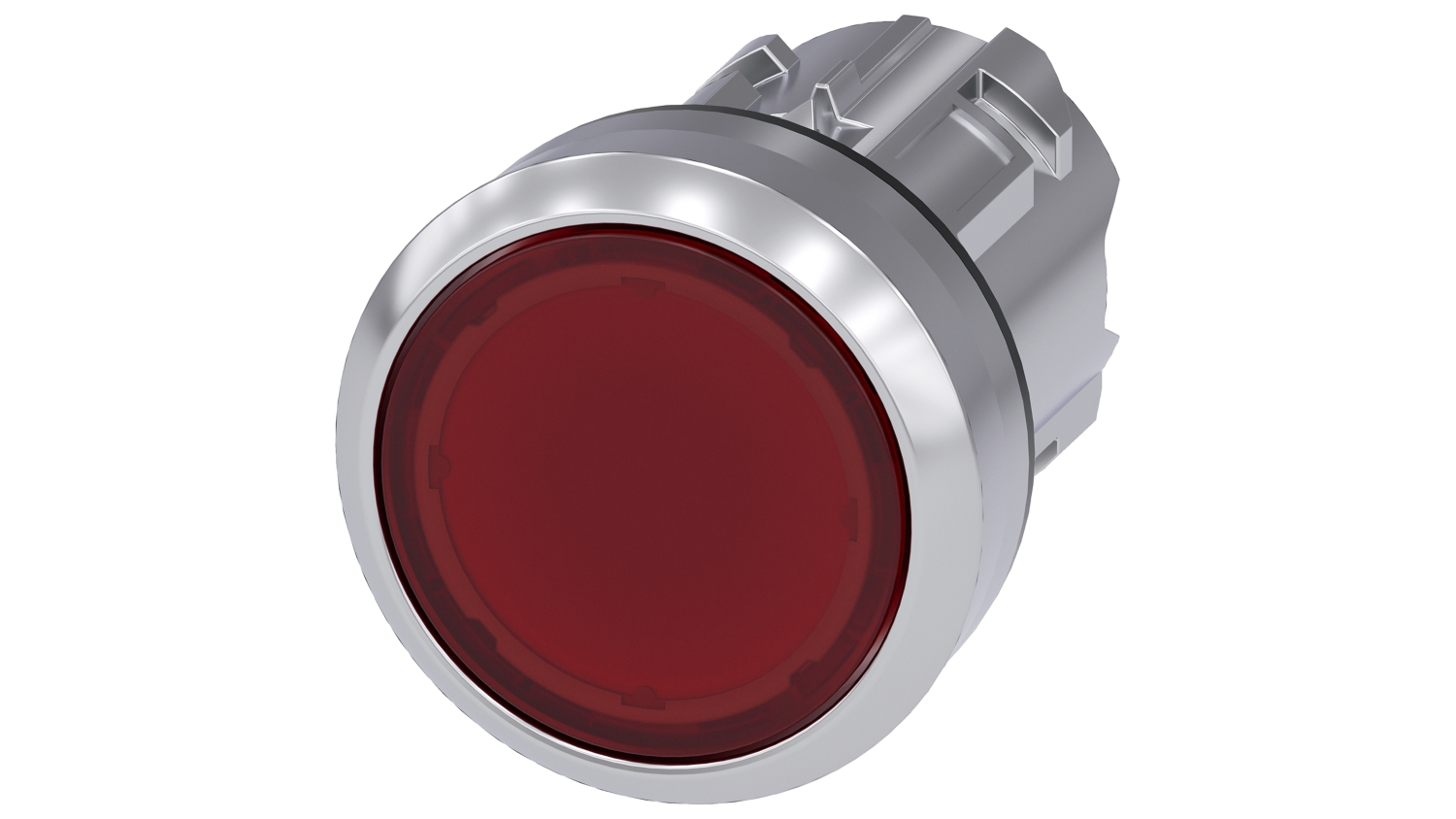 Tête de bouton-poussoir affleurant à accrochage métal brillant Siemens