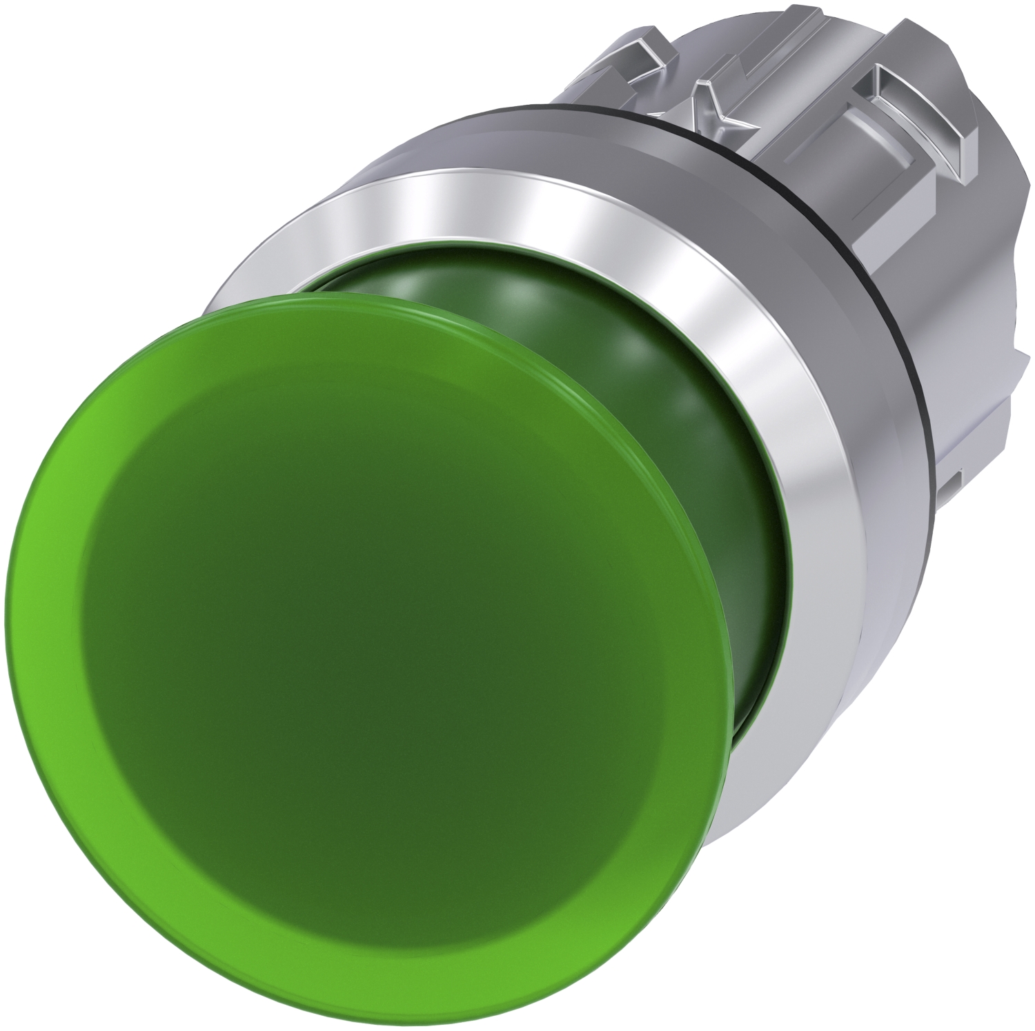 Tête de bouton coup de poing à rappel, métal brillant Siemens