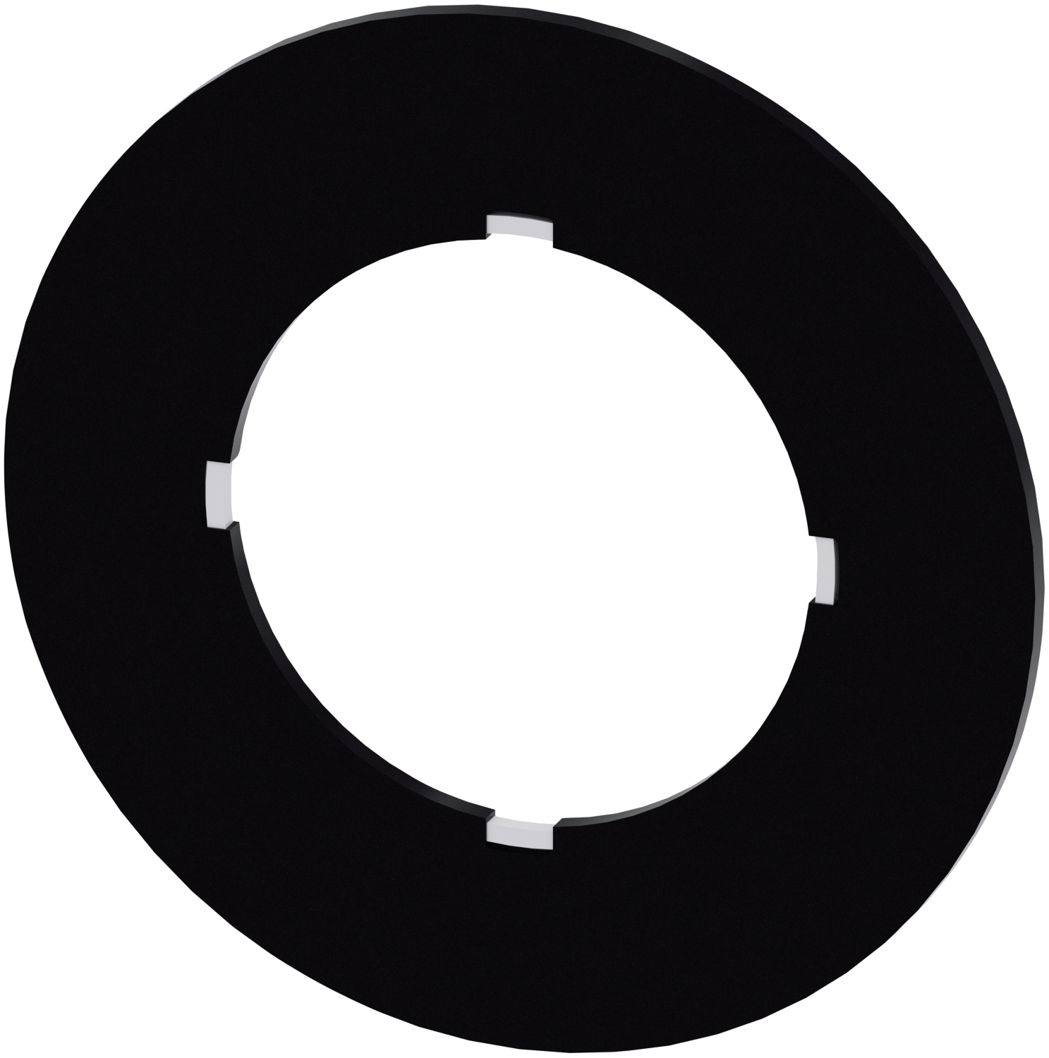 Plaquette de repérage pour potentiomètre, Plaquette noire, sans inscription, diamètre extérieur 40 mm, Siemens