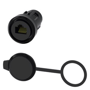 Raccordement RJ45 22 mm plastique noir Siemens
