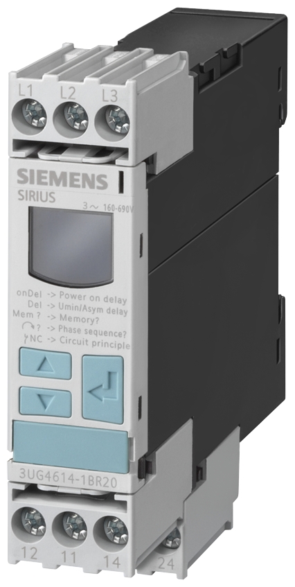 Relais de surveillance pour tension triphasée avec cond 3UG4 90/400 AC 1RT Siemens 