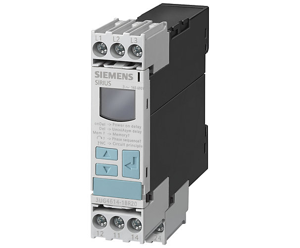 Relais de surveillance pour tension triphasée avec cond 3UG4 90/400 AC 1RT Siemens 