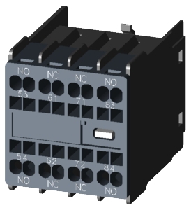 Bloc contacts auxiliaires S00/S0/S2, frontal, non retardé indicateur 40E Siemens
