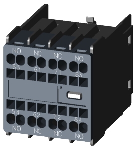 Bloc contacts auxiliaires S00/S0/S2, frontal, non retardé indicateur 40E Siemens 