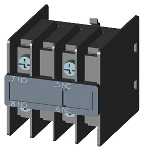 Bloc contacts auxiliaires S00/S0/S2, frontal, non retardé avec chevauchement Siemens