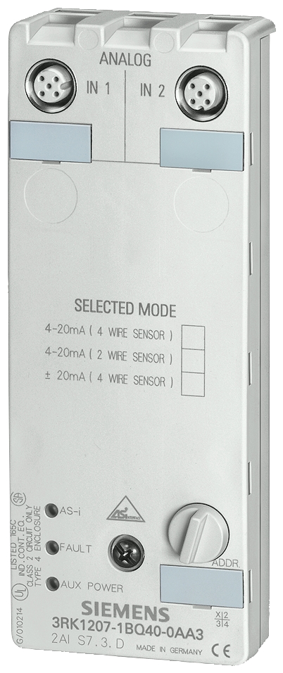 Module Compact.2E-2S.4-20mA.7.3 commander avec 3RK19010CA00 Siemens 