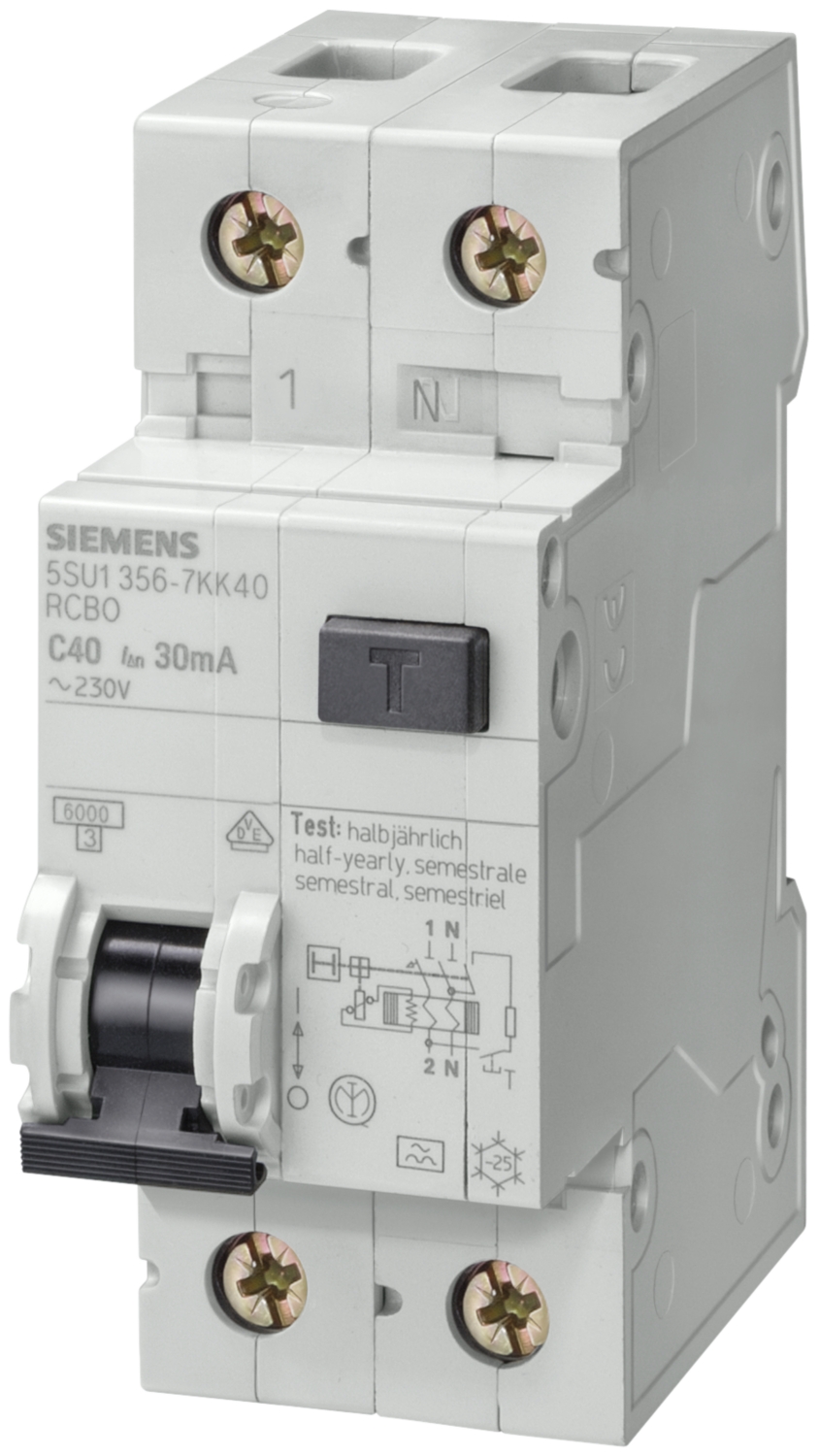 Disjoncteur différentiel Courbe C Type A 4,5 kA Siemens