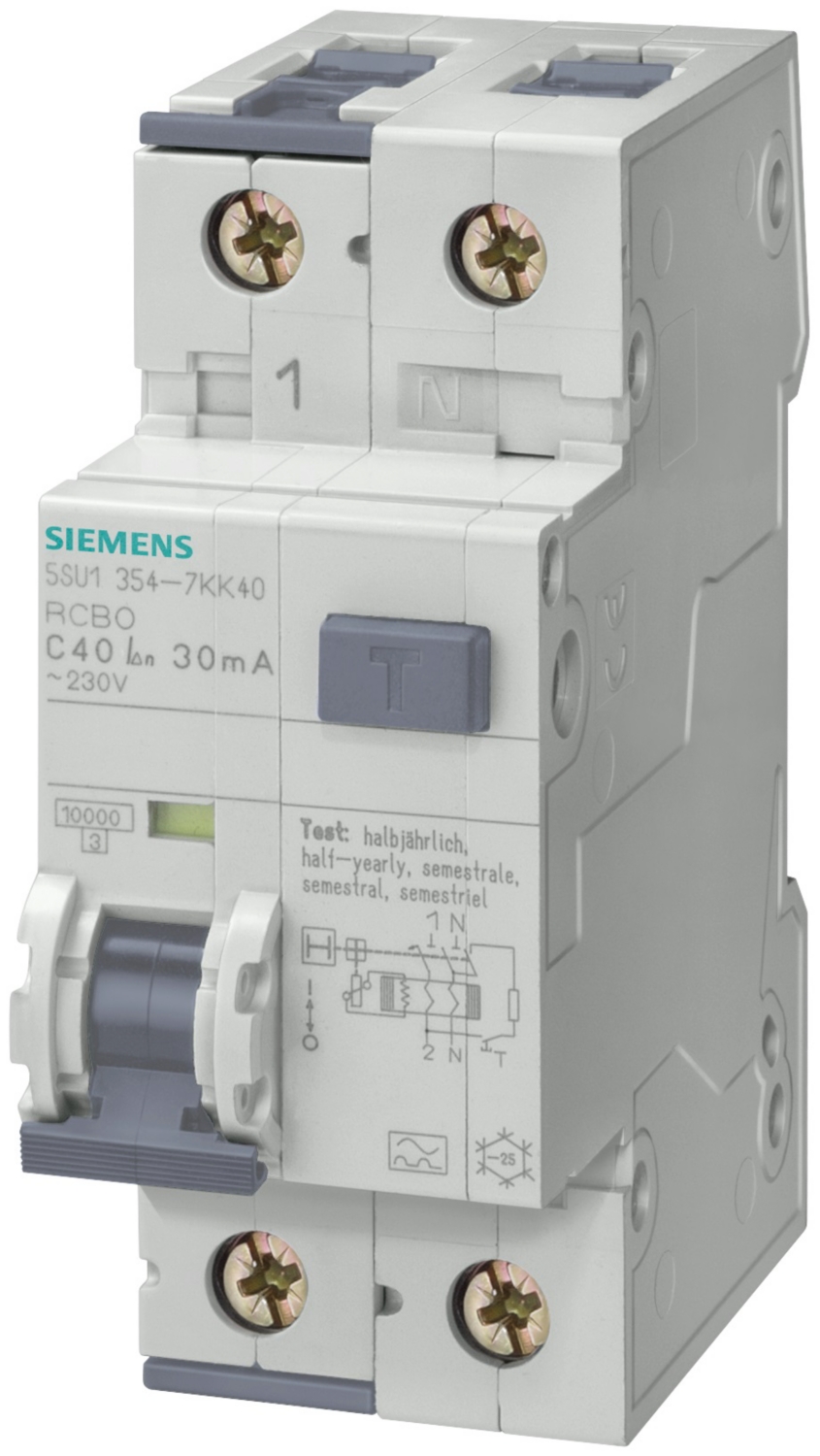 Disjoncteur différentiel Courbe C 10 A Siemens