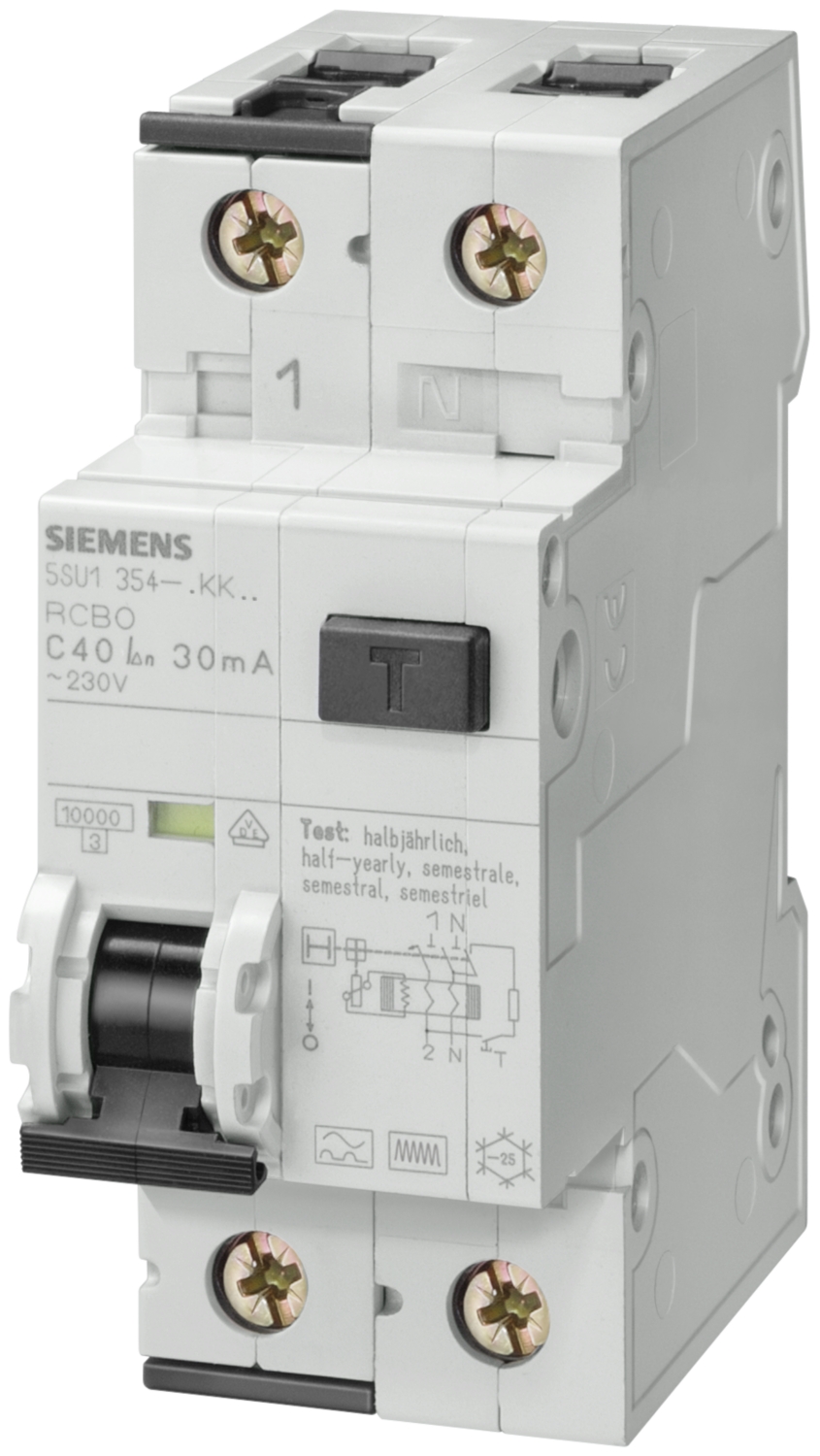 Disjoncteur différentiel Courbe C Type AC 10 kA Siemens