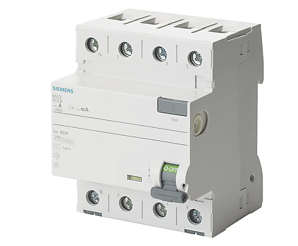 Interrupteur différentiel ASV3 3P+N Type A (AC/DC) Siemens 