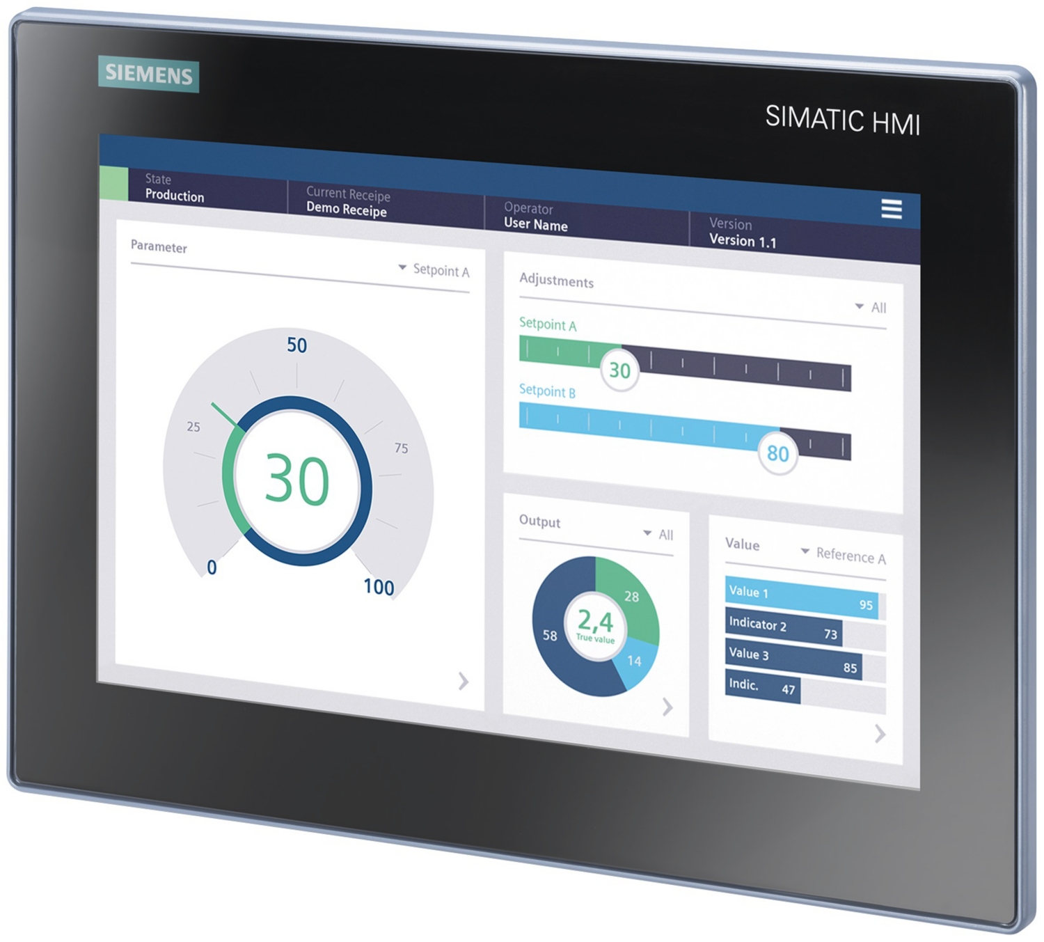 Ecran Unified Basic Panel Simatic HMI Siemens 