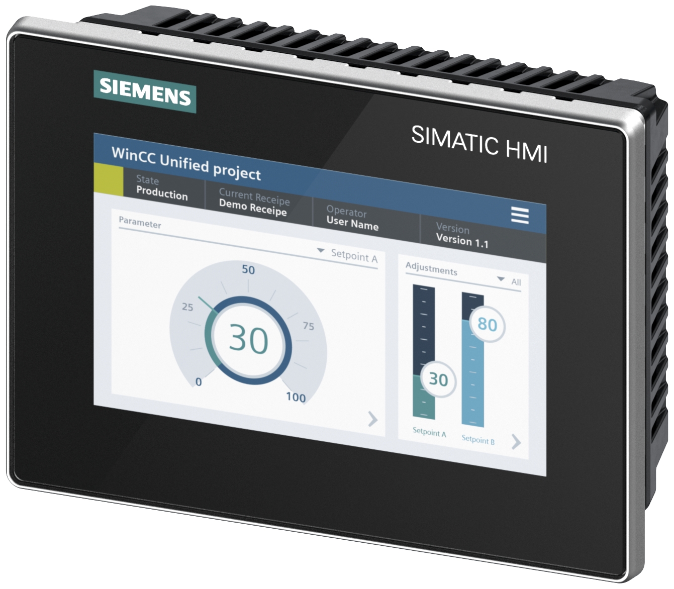  Interface Simatic Unified Comfort Panel 