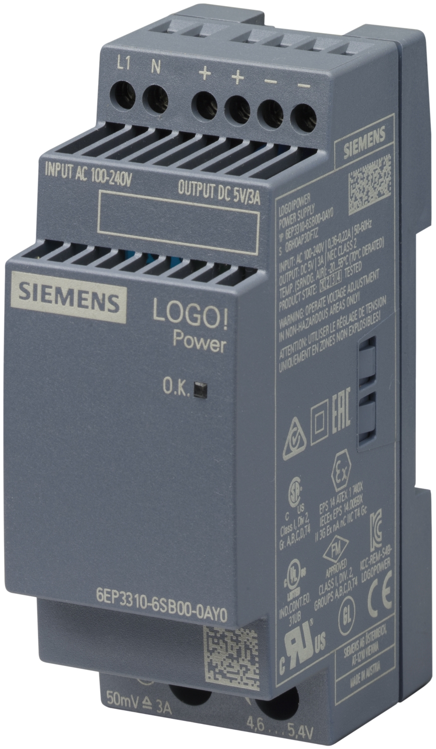 Module d’alimentation Logo!Power 6EP33306SB000AY0 Siemens