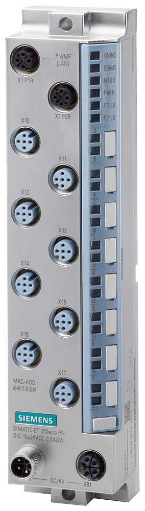 Périphéries SIMATIC ET 200eco PN, DI 16x24VDC, M12 Siemens