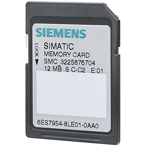 Automate SIMATIC S7, cartes mémoires Siemens 