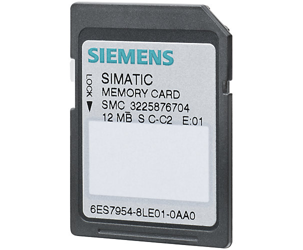 Automate SIMATIC S7, cartes mémoires Siemens 