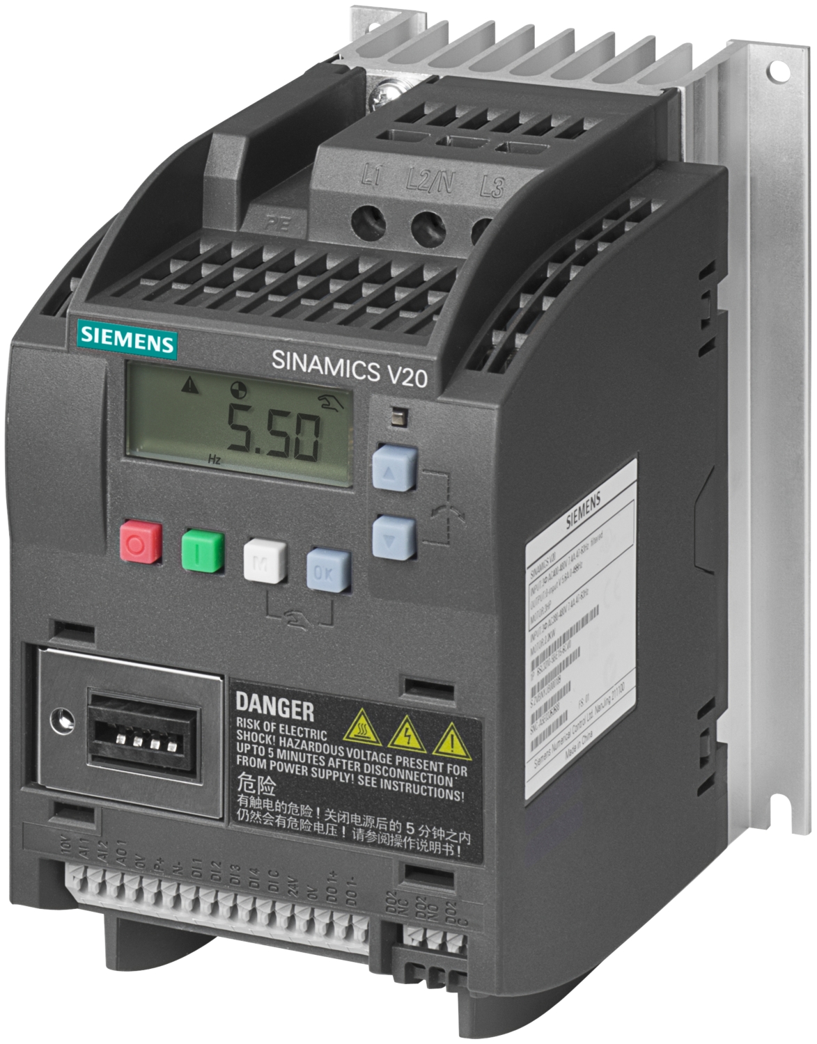  Variateur de vitesse V20 USS Modbus RTU 380...480 sans filtre 