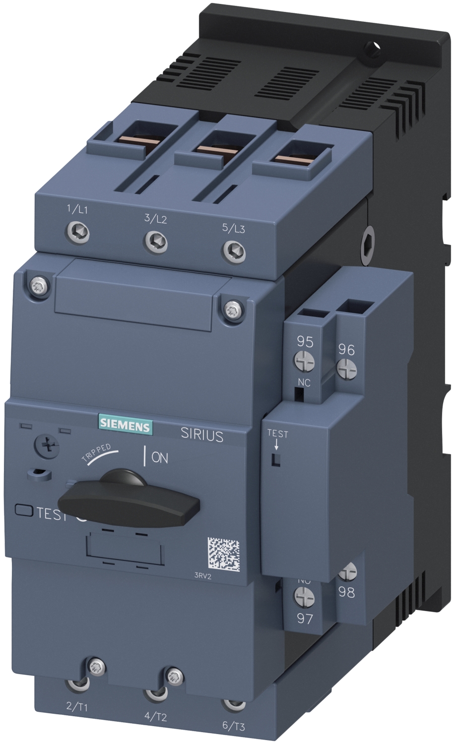 Disjoncteur pour la protection moteur avec relais de surcharge, taille S3, A vis Siemens