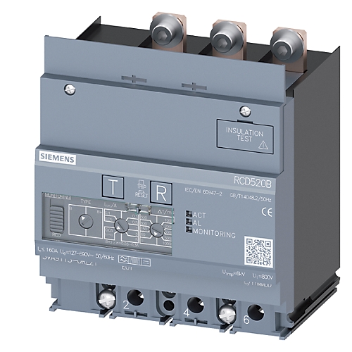 Dispositif de protection différentielle RCD520B 3 pôles Siemens 