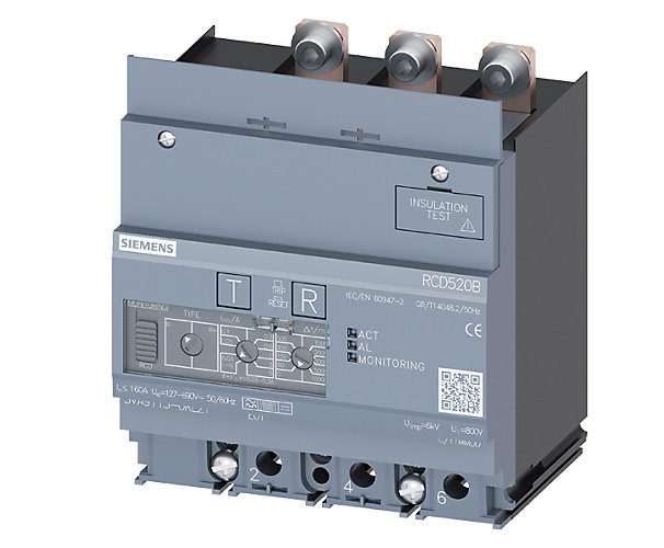 Dispositif de protection différentielle RCD520B 3 pôles Siemens 